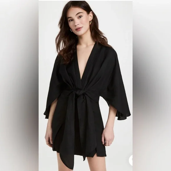 Significant Other | Dresses | Significantother Linen Blend Lola Dress Black  | Poshmark
